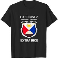 T-Shirt pour hommes Filipina Food Joke Rice Philippines — T-shirts pour hommes