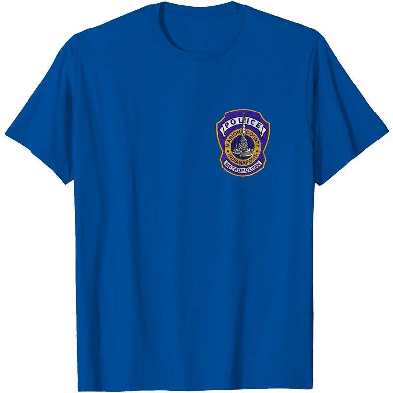 T-shirt avec image du patch du département de police d'Indianapolis — T-shirts pour hommes