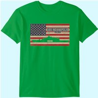 T-shirt USS Indianapolis LCS-17 Navire de Combat Littoral Drapeau USA — T-shirts pour hommes