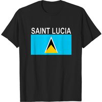 T-Shirt National Drapeau de Sainte-Lucie pour Hommes — T-shirts pour hommes