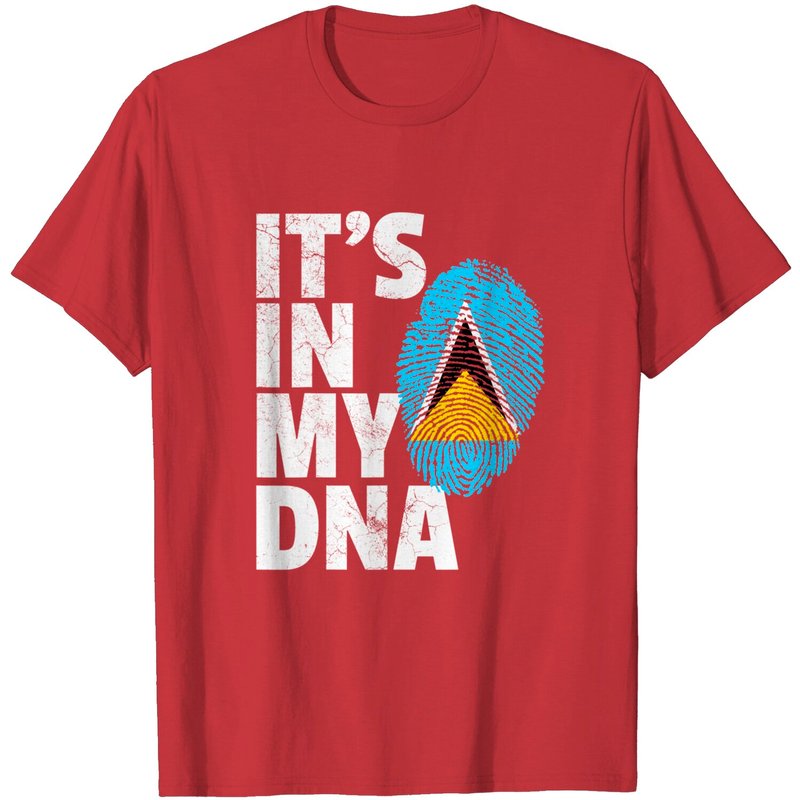 T-shirt Drapeau de Sainte-Lucie It's In My DNA pour hommes — T-shirts pour hommes