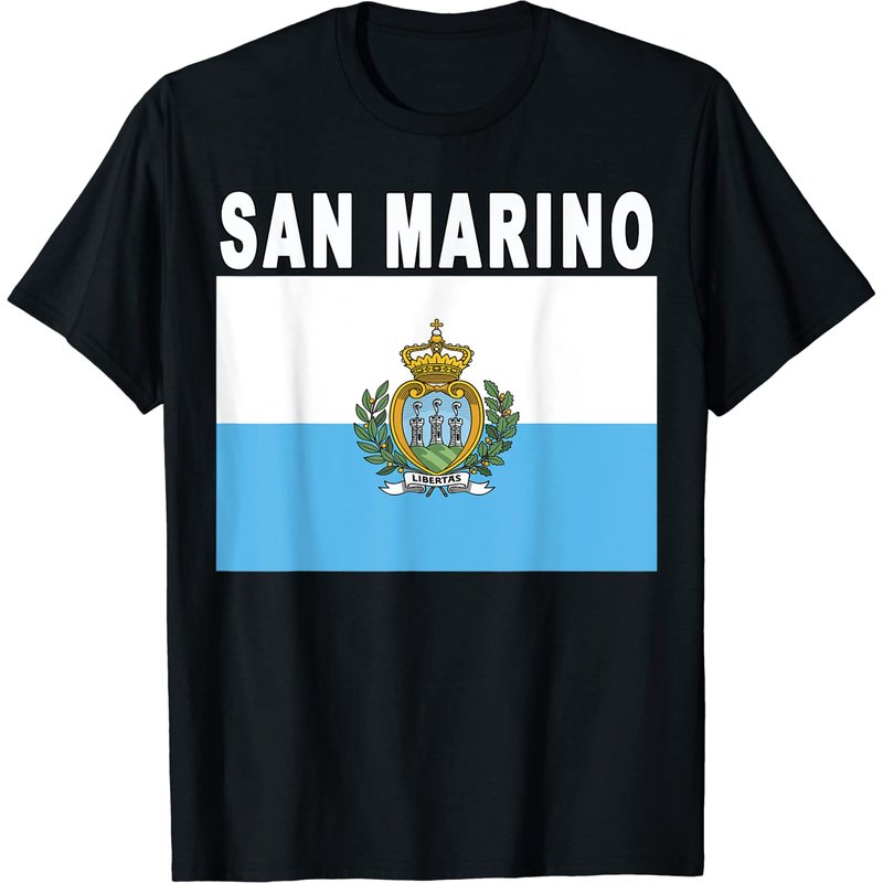 T-Shirt Drapeau National de Saint-Marin pour Hommes — T-shirts pour hommes