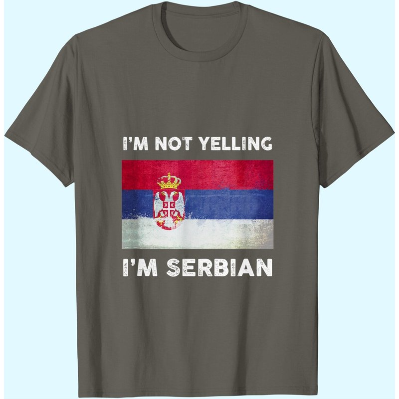 Je Ne Crie Pas, Je Suis Serbe T-Shirt pour Hommes — T-shirts pour hommes