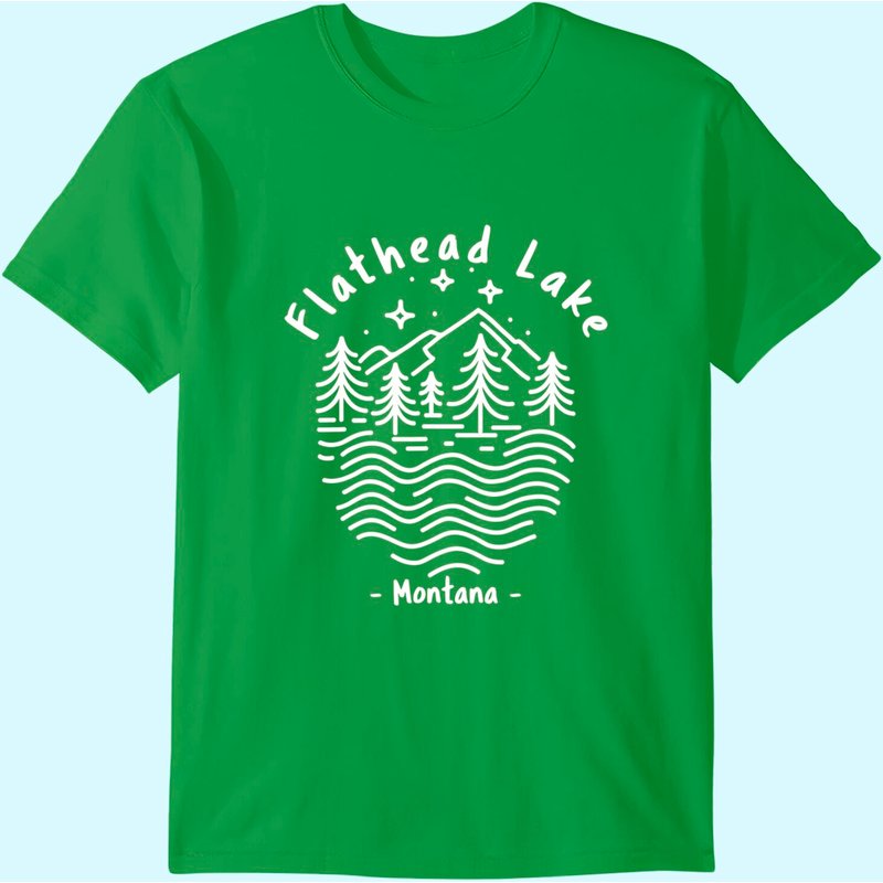 T-shirt pour hommes Flathead Lake Montana — T-shirts pour hommes
