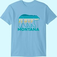 T-shirt Montana Vintage Grizzly Bear Nature pour hommes — T-shirts pour hommes