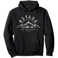 Hoodie Pullover Vintage Montagnes Nature Est. 1864 Nevada — Sweats à capuche pour hommes