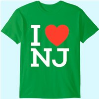 I Love NJ Heart T-Shirt for Men in Black — Mens T Shirts