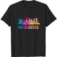 Providence Rhode Island T Shirt for Men in Black