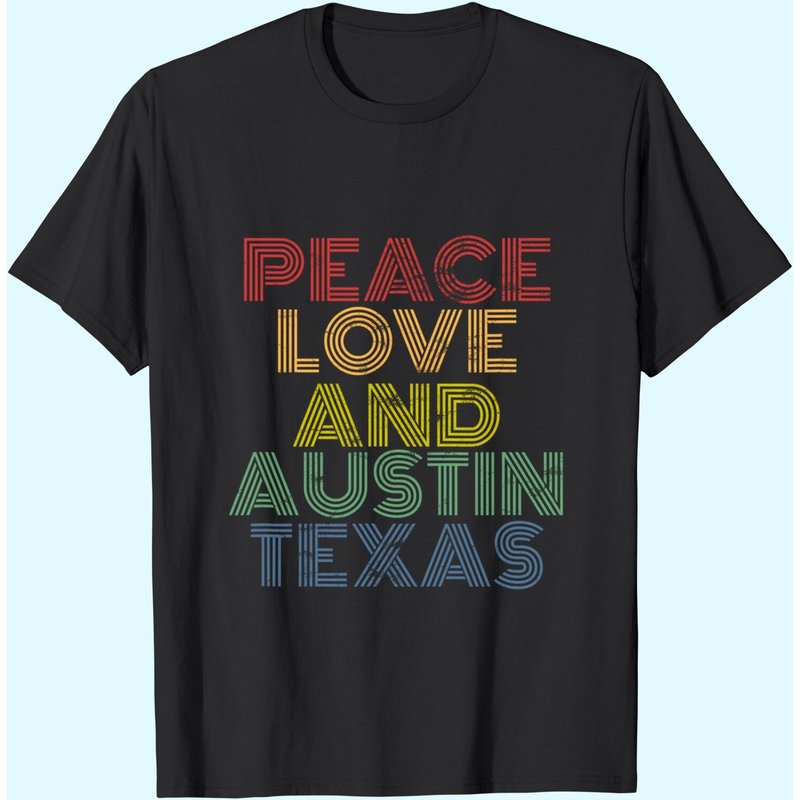 T-Shirt Peace Love Austin Texas pour Hommes — T-shirts pour hommes