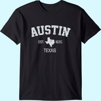 T-Shirt Austin Texas pour hommes en noir — T-shirts pour hommes