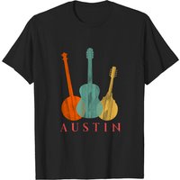 Austin Texas Distressed Music T-Shirt for Men