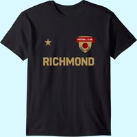 Richmond Soccer Jersey T-Shirt for Men in Black