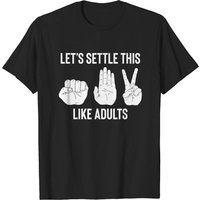 T-shirt Let's Settle This Like Adults Rock Paper Scissor pour hommes — T-shirts pour hommes