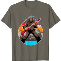 T-shirt Rock Roll Guitar Sasquatch pour amateur de musique — T-shirts pour hommes