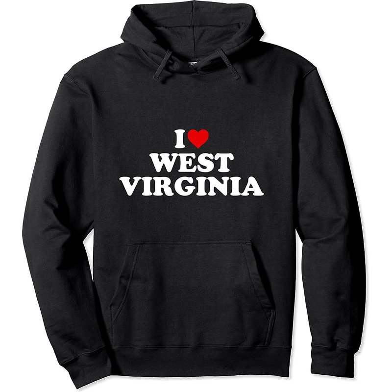 Hoodie à Capuche I Love West Virginia Heart