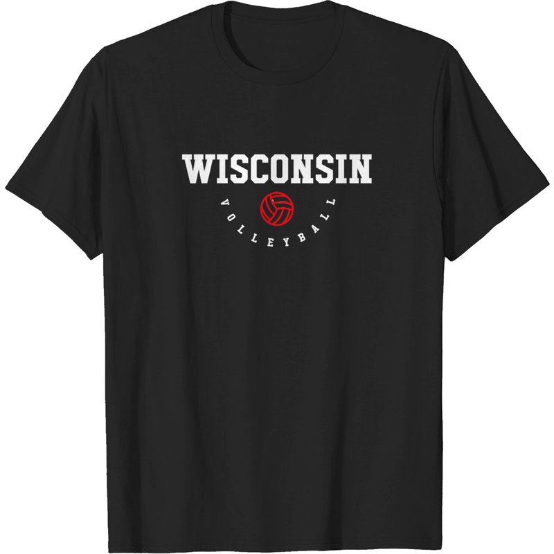 T-shirt de l'équipe de volleyball du Wisconsin pour hommes — T-shirts pour hommes