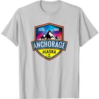 T-Shirt Anchorage Alaska pour Hommes en Noir — T-shirts pour hommes