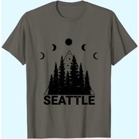 T-shirt Vintage Forêt de Seattle Washington pour Hommes
