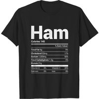 T-shirt de Noël assorti à la famille avec les faits nutritionnels du jambon pour hommes