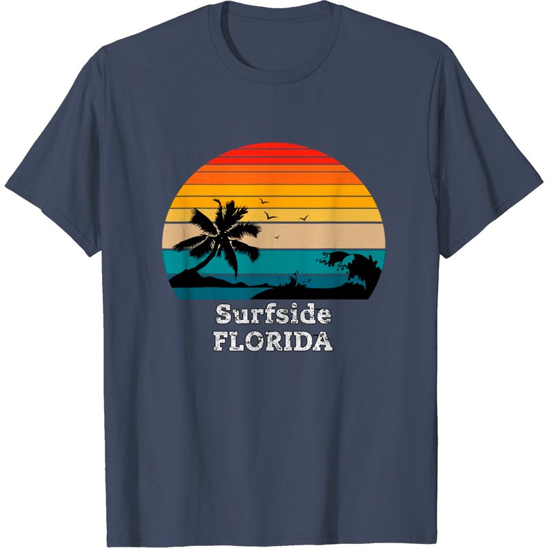 T-shirt Surfside Florida pour hommes - Noir
