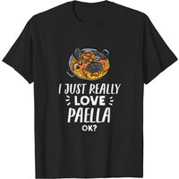 T-shirt pour hommes I Just Really Love Paella en noir — T-shirts pour hommes