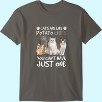 T-shirt drôle "Les chats sont comme des croustilles" pour hommes — T-shirts pour hommes