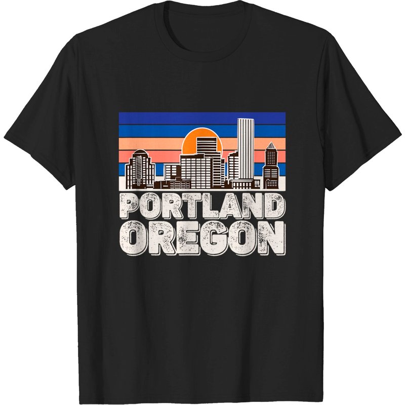 T-Shirt Portland Oregon Centre-Ville pour Hommes — T-shirts pour hommes