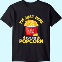 Popcorn Vintage Funny T-Shirt for Men in Black