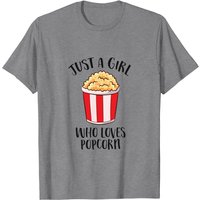 Just A Girl Who Loves Popcorn Cinema Movies T-Shirt for Men
