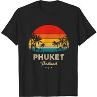T-shirt Vintage Phuket pour hommes en noir — T-shirts pour hommes