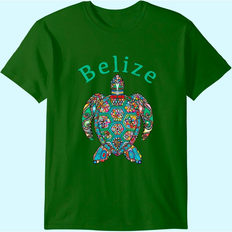 T-shirt Belize Tribal Turtle pour hommes — T-shirts pour hommes
