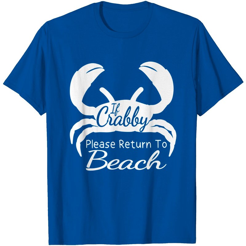 T-shirt Crabe : Si Crabby, Retournez à la Plage — T-shirts pour hommes