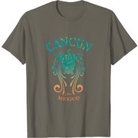T-shirt Cancun Mexique Tortue de Mer dans le Courant pour Hommes