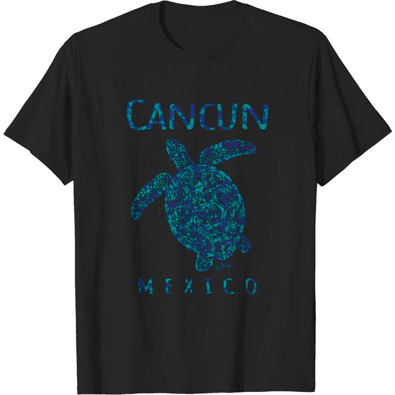 T-shirt de plage Tortue de mer Cancun Mexique pour hommes — T-shirts pour hommes