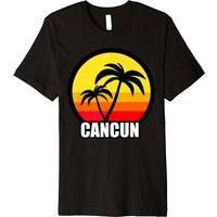 T-shirt Cancun Mexique pour hommes - Noir — T-shirts pour hommes