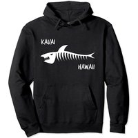 Hoodie à capuchon Kauai Hawaii avec impression squelette de requin — Sweats à capuche pour hommes