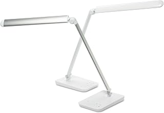 Lampe de Bureau LED Safco Products 1001WH Vamp avec Port USB et Variateur — Lampe de bureau menée