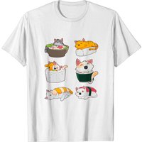 T-shirt Sushi Anime Cat Kawaii Neko pour hommes — T-shirts pour hommes
