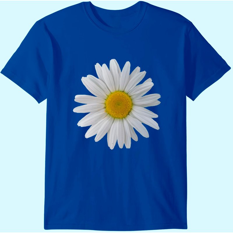 T-shirt pour hommes avec motif de marguerite blanche — T-shirts pour hommes