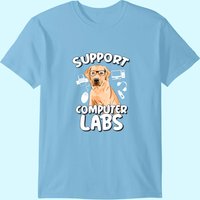 T-shirt drôle de professeur d'informatique avec chien pour hommes — T-shirts pour hommes