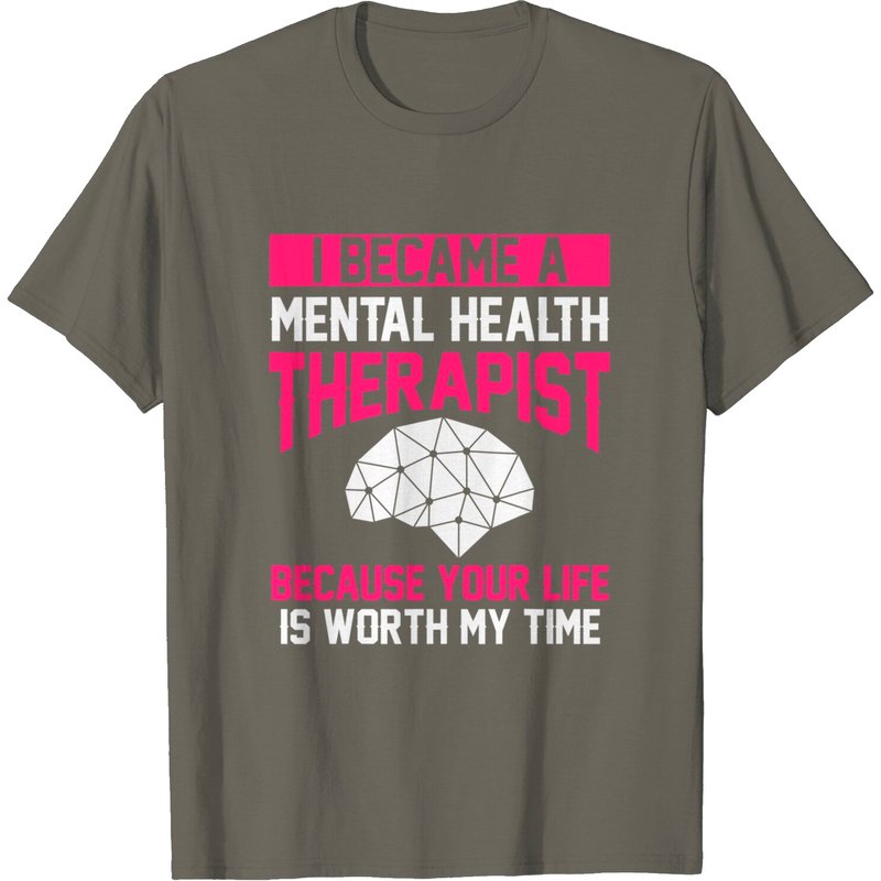 T-shirt pour hommes thérapeute en santé mentale en noir — T-shirts pour hommes