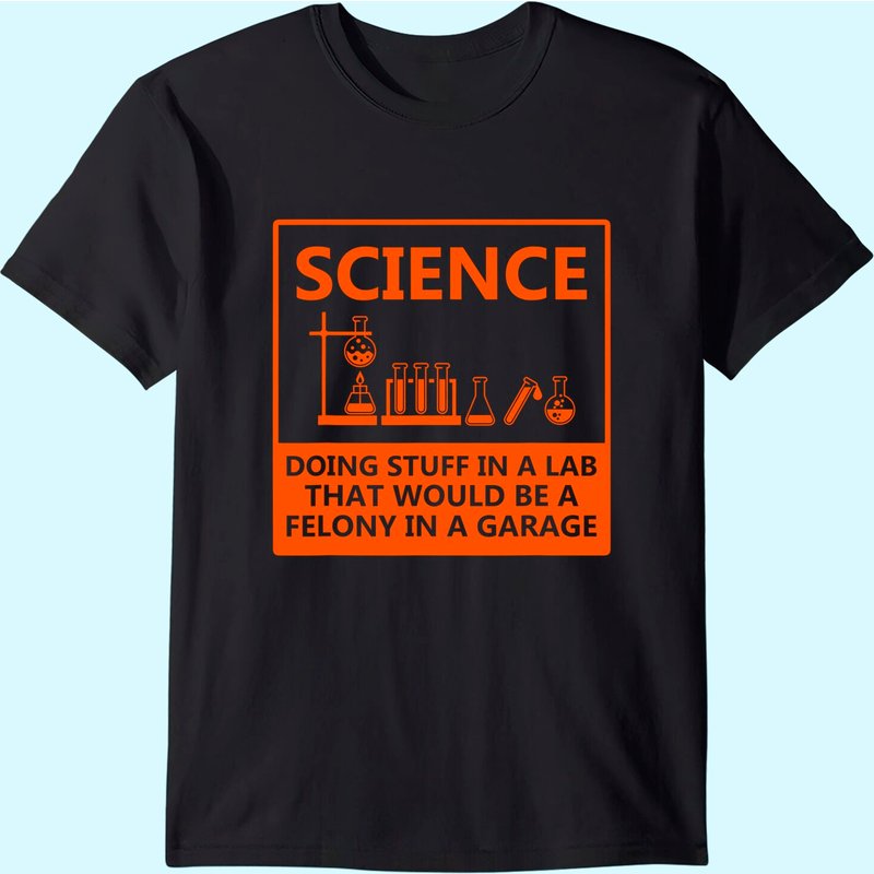 T-shirt Science Chimie pour hommes en noir