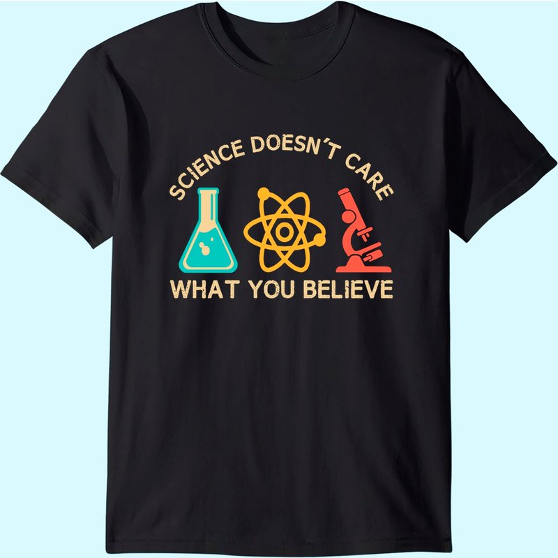 T-Shirt Science Physic Chemistry pour hommes en noir