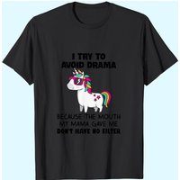 T-shirt Unicorn I Tryy To Avoid Drama pour hommes — T-shirts pour hommes