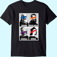T-shirt Art Pop Style Affiche Renaissance Ninja pour Hommes