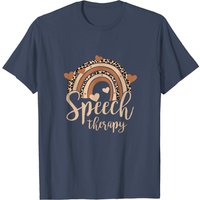 T-shirt Arc-en-ciel de Thérapie de la Parole pour Hommes en Noir — T-shirts pour hommes
