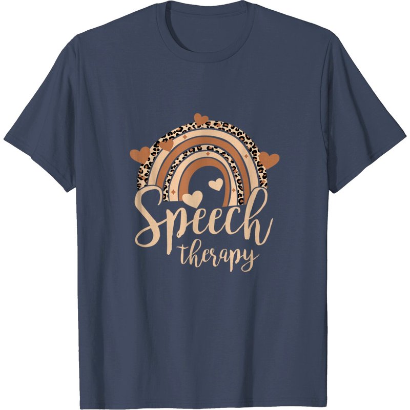 Speech Therapy Rainbow T-Shirt for Men in Black — Mens T Shirts