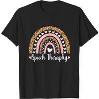 T-shirt Speech Therapy Léopard Arc-en-ciel pour hommes — T-shirts pour hommes