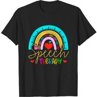 T-shirt Speech Therapy Léopard Arc-en-ciel pour Hommes