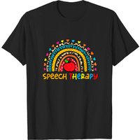 T-shirt Speech Therapy Léopard Arc-en-ciel pour Hommes